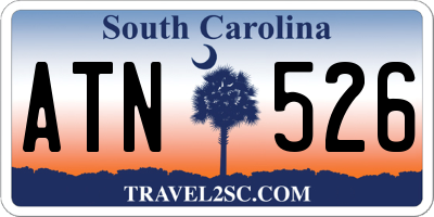 SC license plate ATN526
