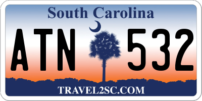SC license plate ATN532