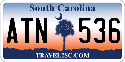 SC license plate ATN536