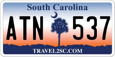 SC license plate ATN537