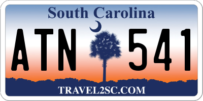 SC license plate ATN541