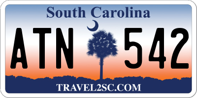 SC license plate ATN542