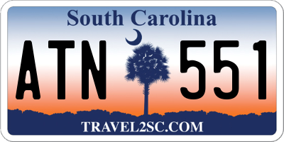 SC license plate ATN551