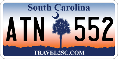 SC license plate ATN552