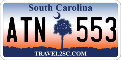 SC license plate ATN553