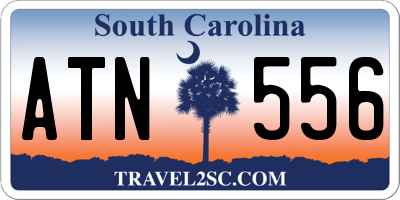 SC license plate ATN556