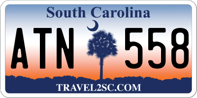 SC license plate ATN558