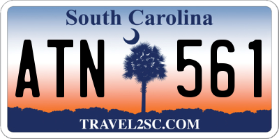 SC license plate ATN561