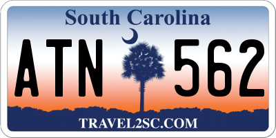 SC license plate ATN562