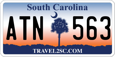 SC license plate ATN563