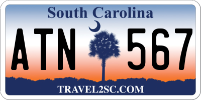 SC license plate ATN567