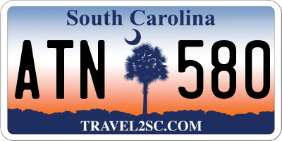SC license plate ATN580