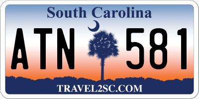 SC license plate ATN581