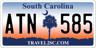 SC license plate ATN585