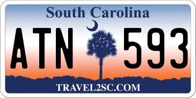 SC license plate ATN593