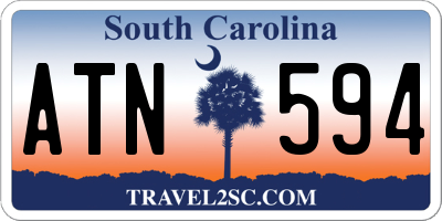 SC license plate ATN594