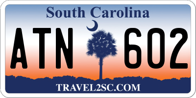 SC license plate ATN602