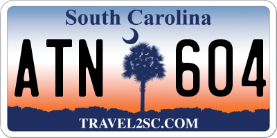 SC license plate ATN604