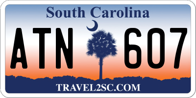 SC license plate ATN607
