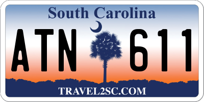 SC license plate ATN611
