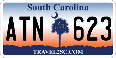 SC license plate ATN623