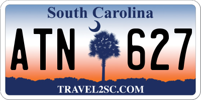 SC license plate ATN627