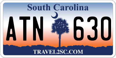 SC license plate ATN630