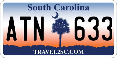 SC license plate ATN633