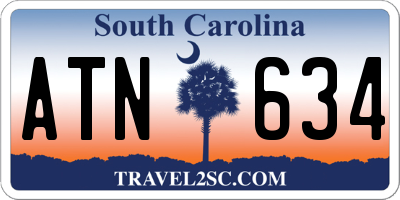 SC license plate ATN634