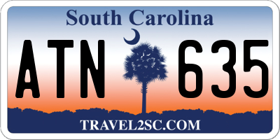 SC license plate ATN635