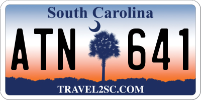SC license plate ATN641