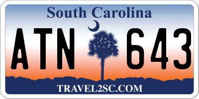 SC license plate ATN643