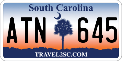 SC license plate ATN645