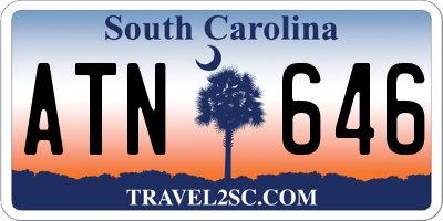 SC license plate ATN646
