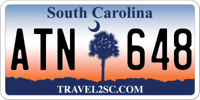 SC license plate ATN648