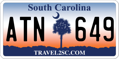 SC license plate ATN649