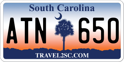 SC license plate ATN650