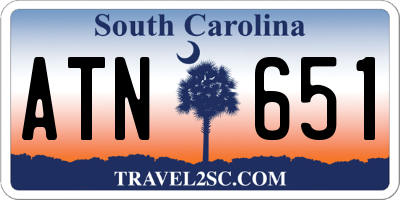 SC license plate ATN651