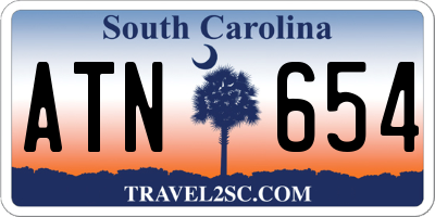 SC license plate ATN654