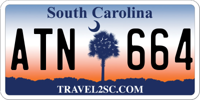 SC license plate ATN664