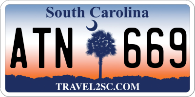 SC license plate ATN669