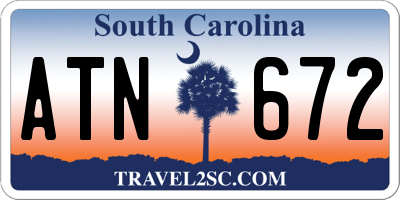 SC license plate ATN672