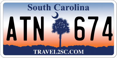 SC license plate ATN674