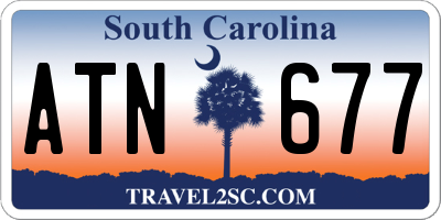SC license plate ATN677