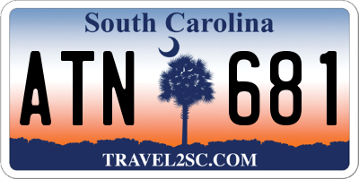 SC license plate ATN681