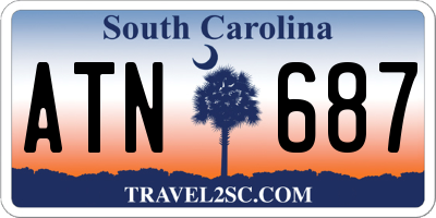 SC license plate ATN687