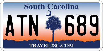 SC license plate ATN689