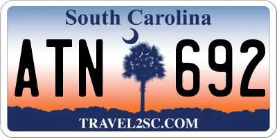 SC license plate ATN692