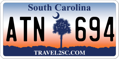 SC license plate ATN694