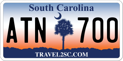 SC license plate ATN700
